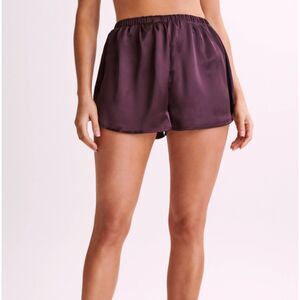 Meshki Meera Satin Shorts in Plum NWOT